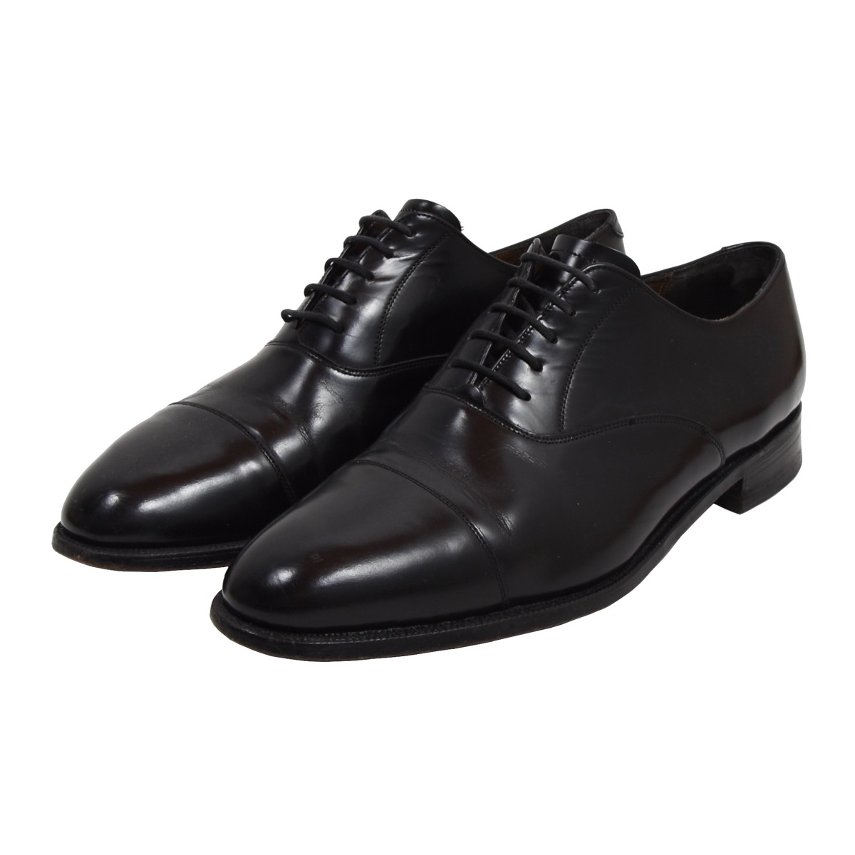 Barker England Schuhe Shoes Gr 10.5 F Oxford Schwarz Black Made in Cap ...
