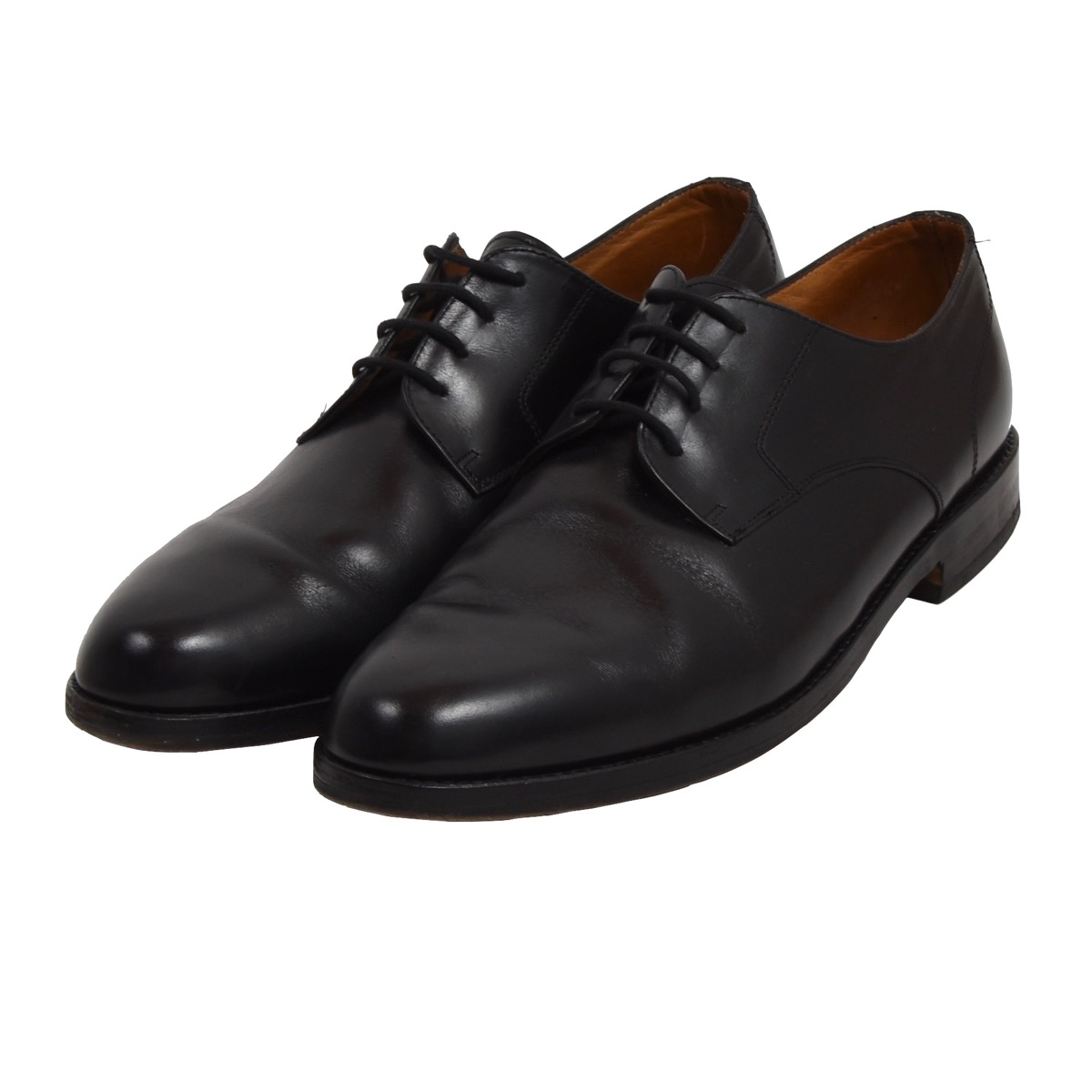 ELGG Switzerland Schuhe Shoes Gr 10,5 G Schwarz Black Leder Plain Toe ...